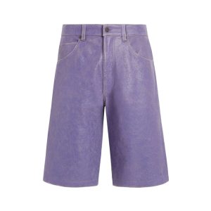 Cracked Leather Shorts