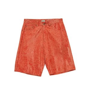 Cracked Leather Shorts