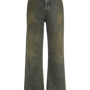 flannel lined relaxed denim pant