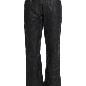 crinkle leather pant