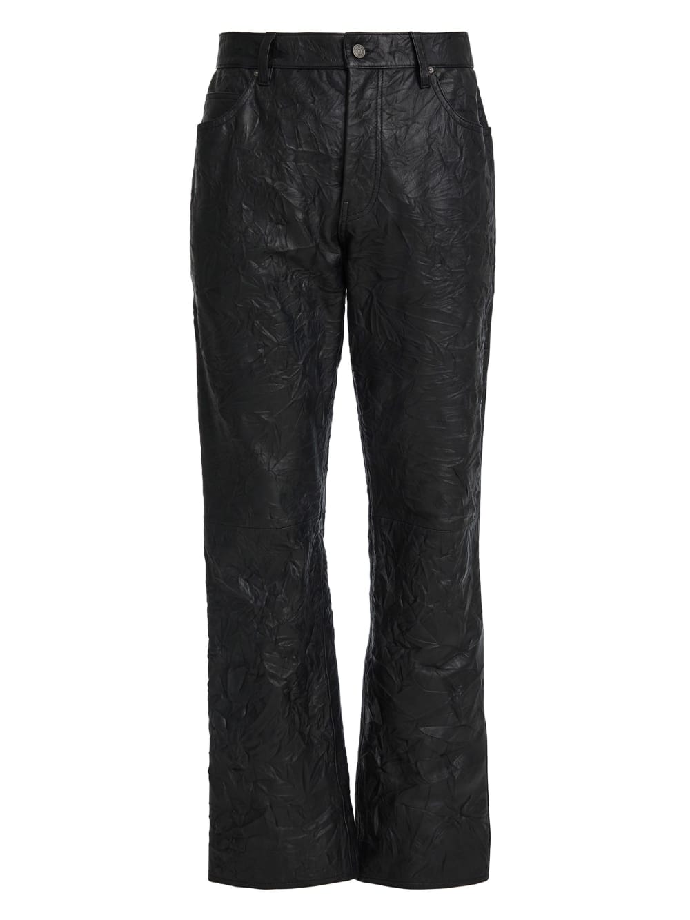 crinkle leather pant