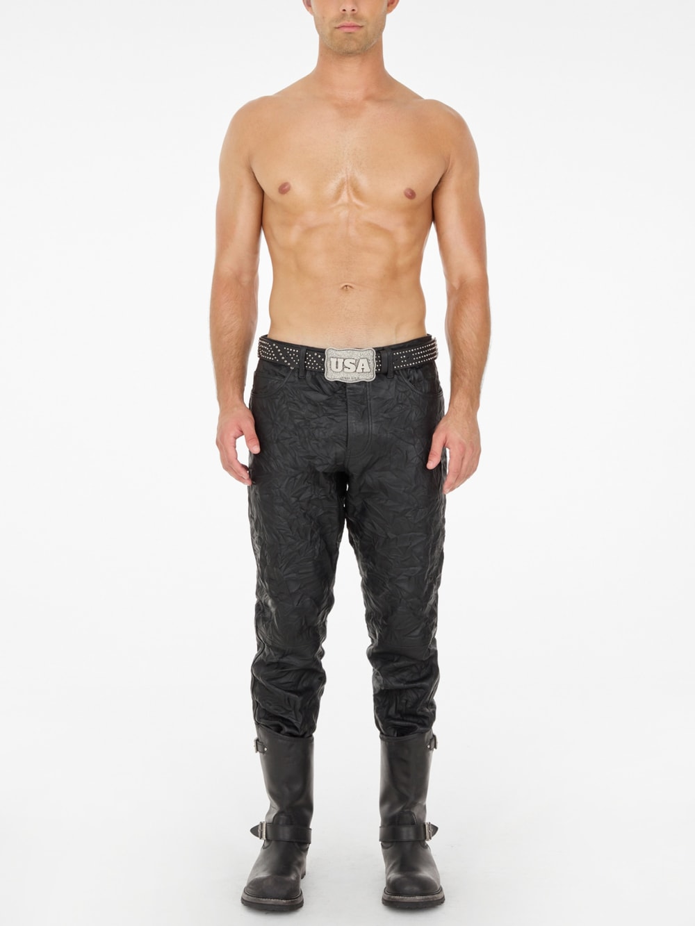 crinkle leather pant - Image 2