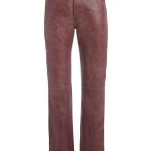 crackle leather pant