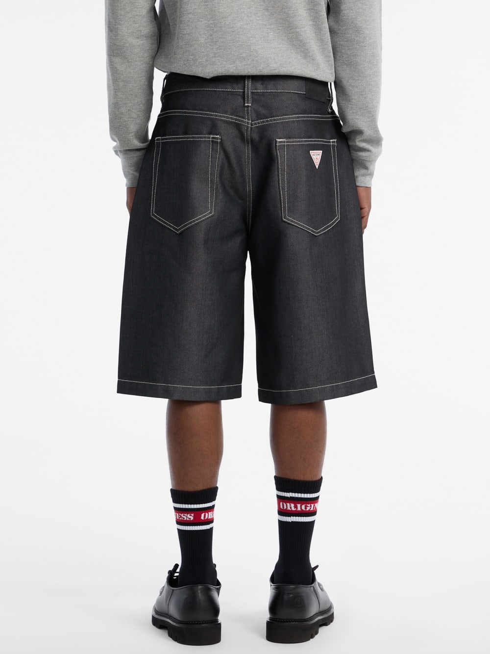 GUESS Originals Metallic Baggy Denim Shorts - Image 4