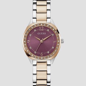 Two-Tone Purple Analog Watch