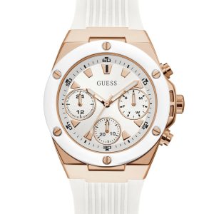 Rose Gold-Tone And White Multifunction Watch