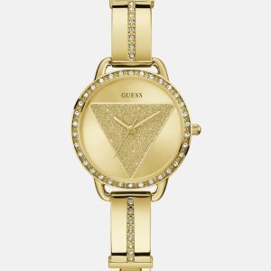 Gold-Tone Triangle Analog Watch