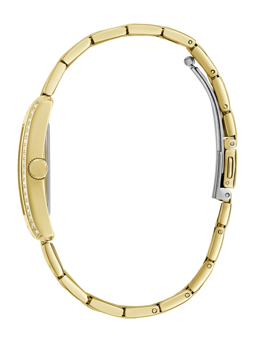 Gold-Tone Crystal Square Analog Watch - Image 3