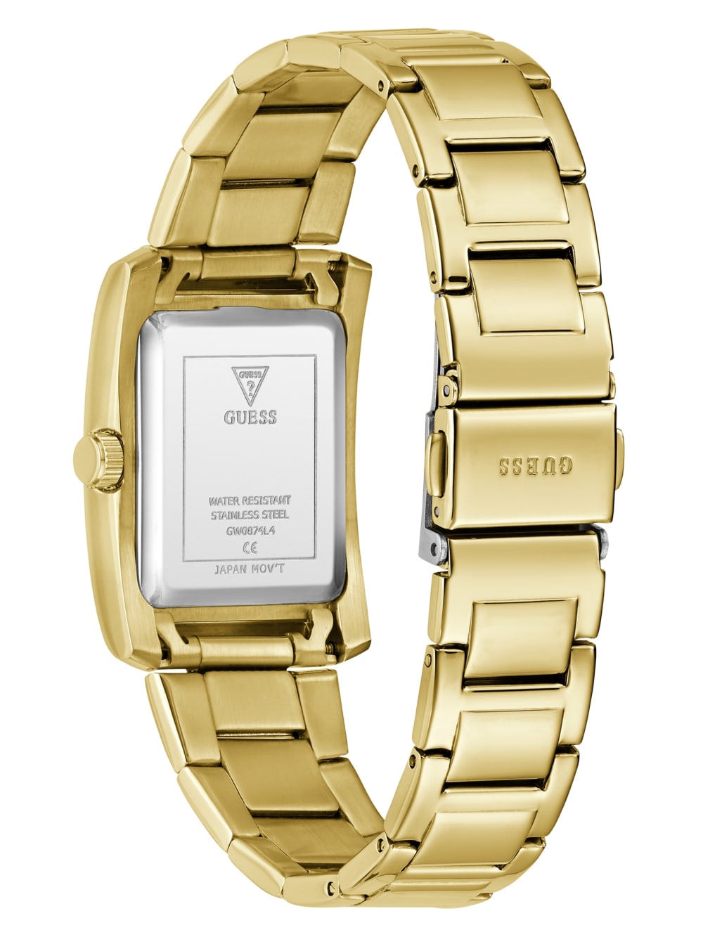 Gold-Tone Crystal Square Analog Watch - Image 4