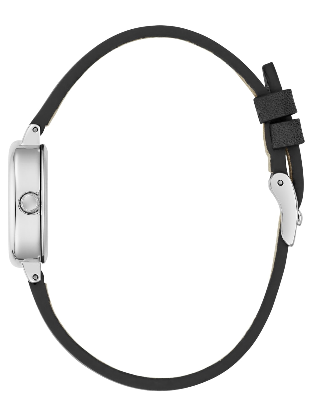 Silver-Tone and Black Oval Analog Watch - Image 2