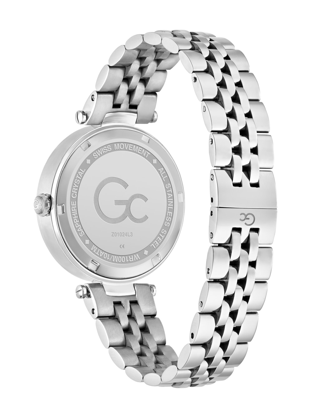 Gc Silver-Tone and Pink Multifunctional Watch - Image 3