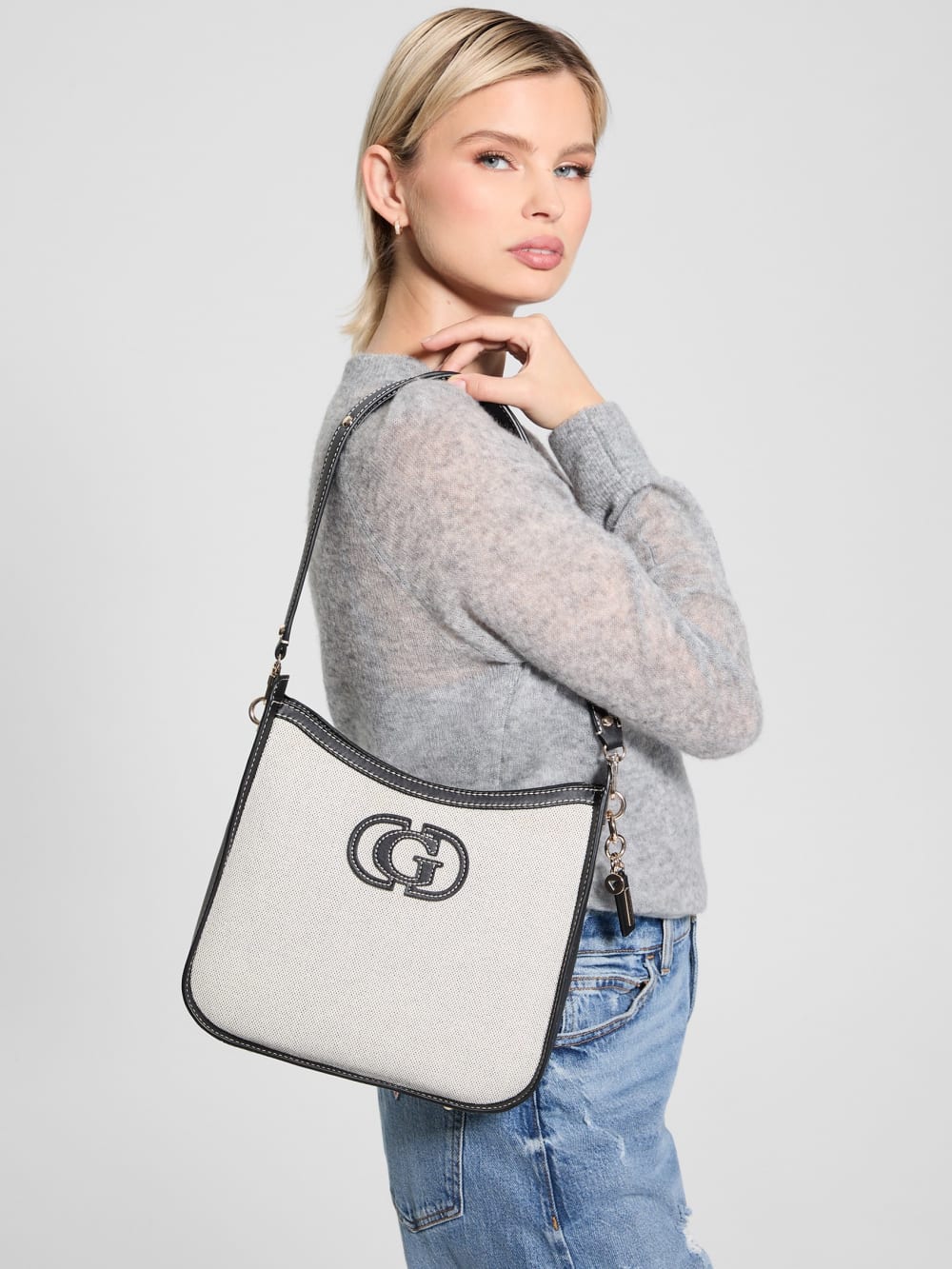 Sebina Canvas Bucket Shoulder Bag - Image 2