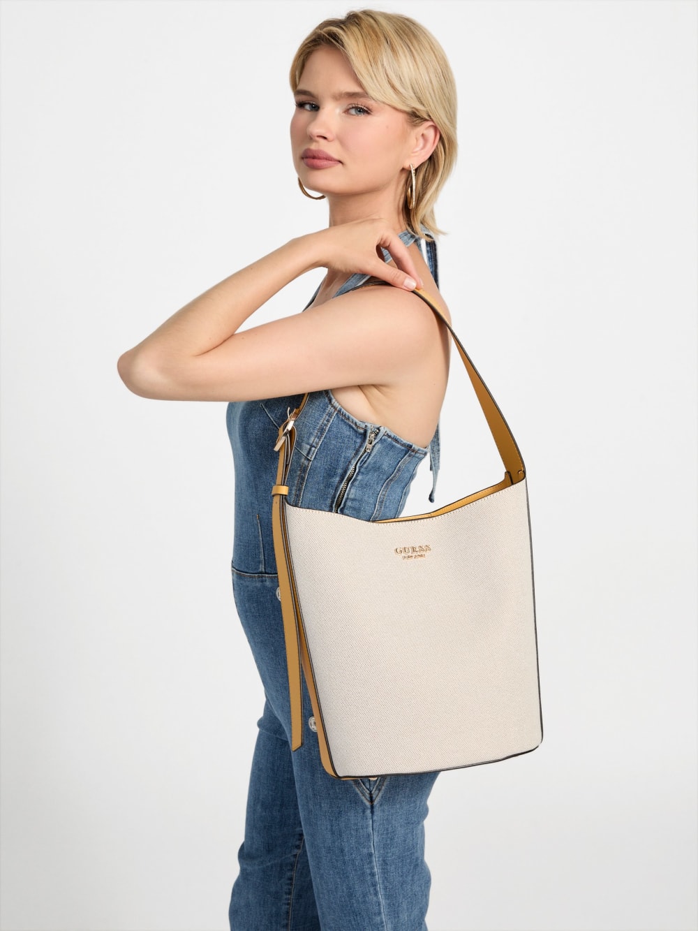 Nicolette Canvas Large Bucket Bag - Image 2