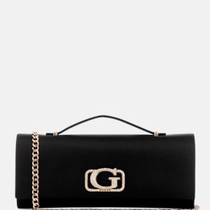 Zalina Satin Top-Handle Clutch