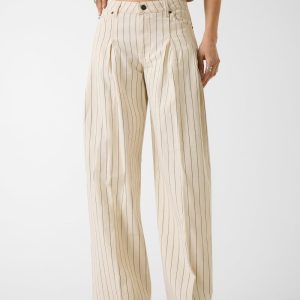 G12 Pleated extra wide-leg jeans