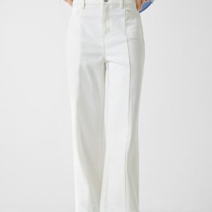 G11 Seamed Crop Wide-Leg Jeans