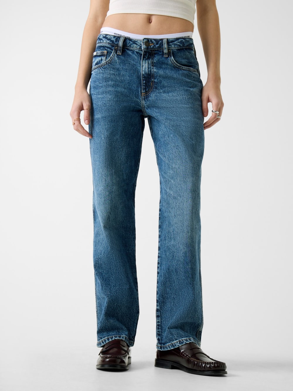 Straight-Leg Boyfriend Jeans