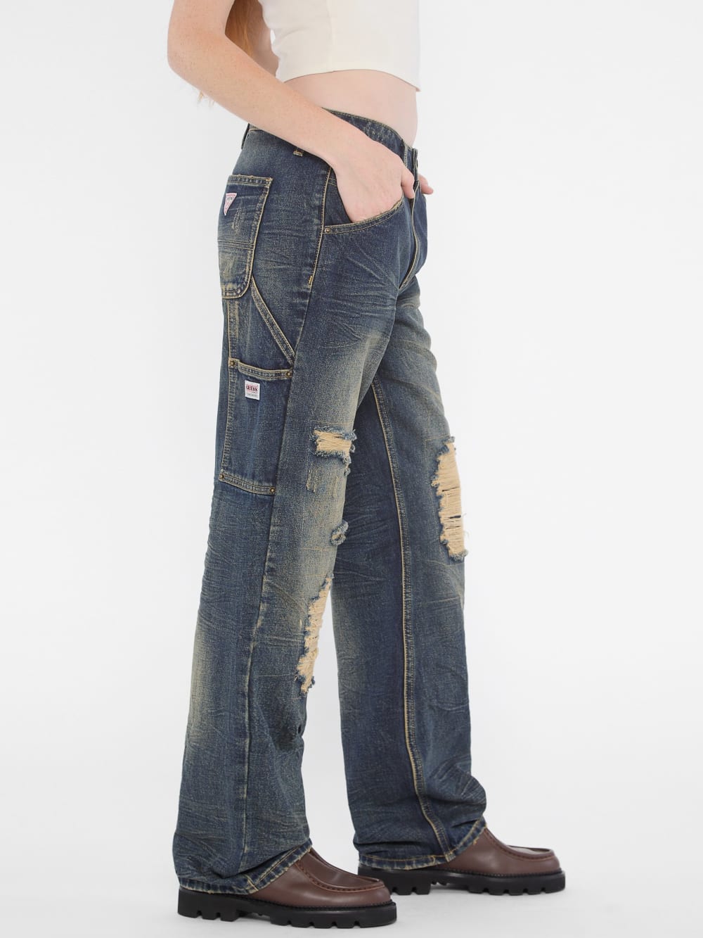 GUESS Originals Distressed Carpenter Jeans - Image 7