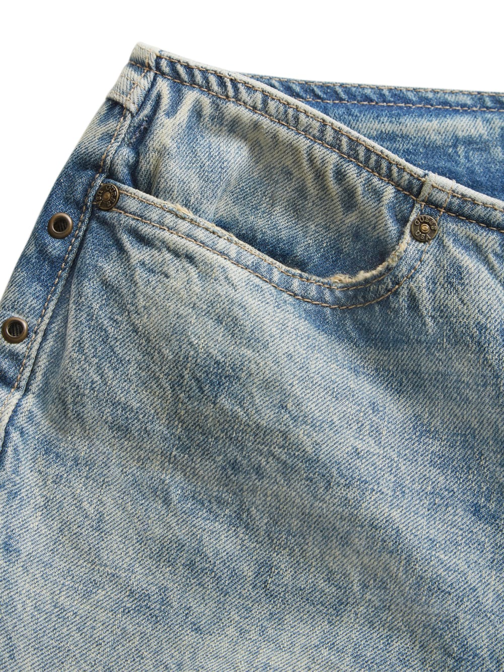 eyelet low-rise denim pants - Image 6