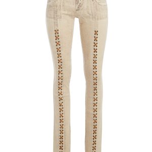 Laced Flared Denim Jeans