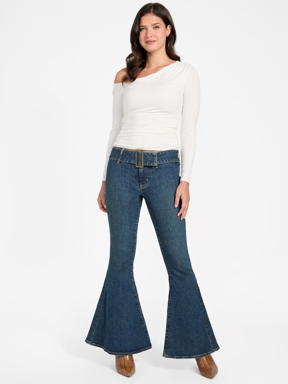 Eco Franki Belted Flare Jeans - Image 2