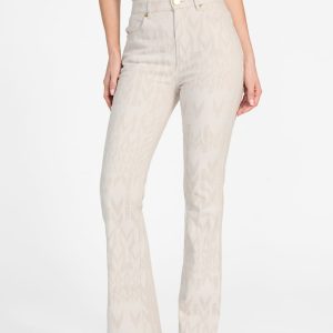 Sarah Monogram Flared Denim Pant
