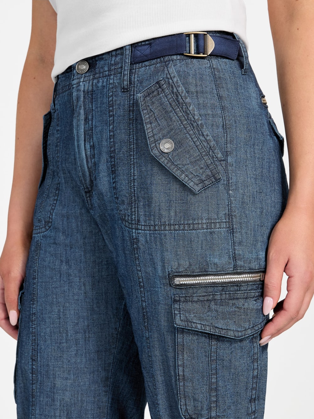 Nessi Denim Cargo Pants - Image 3