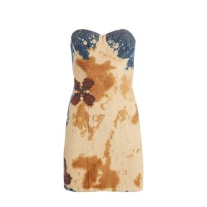 stud denim dress