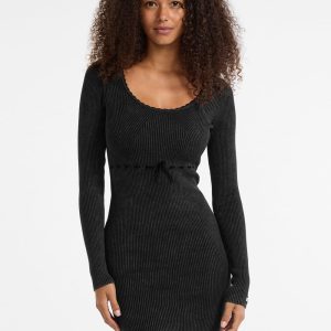 GUESS Originals Eco Vintage Tie Mini Sweater Dress