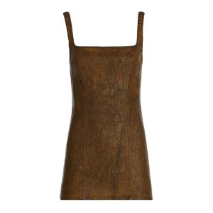 crackle denim dress