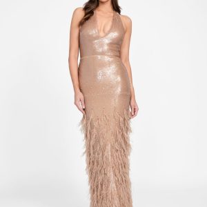 Raya Feathered Gown