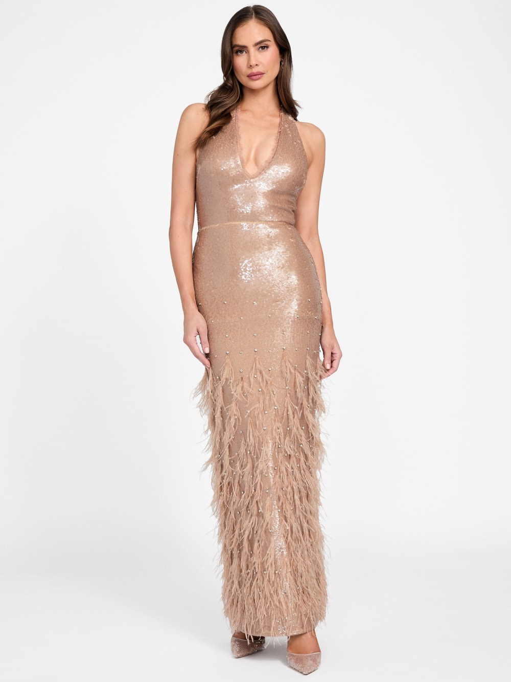 Raya Feathered Gown