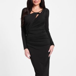 Marciano draped midi dress