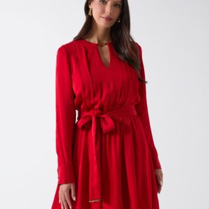 Anita Keyhole Belted Dress