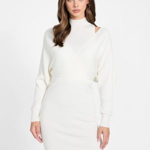 Rib-knit mini dress