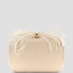 Keyah Feather Top Clutch