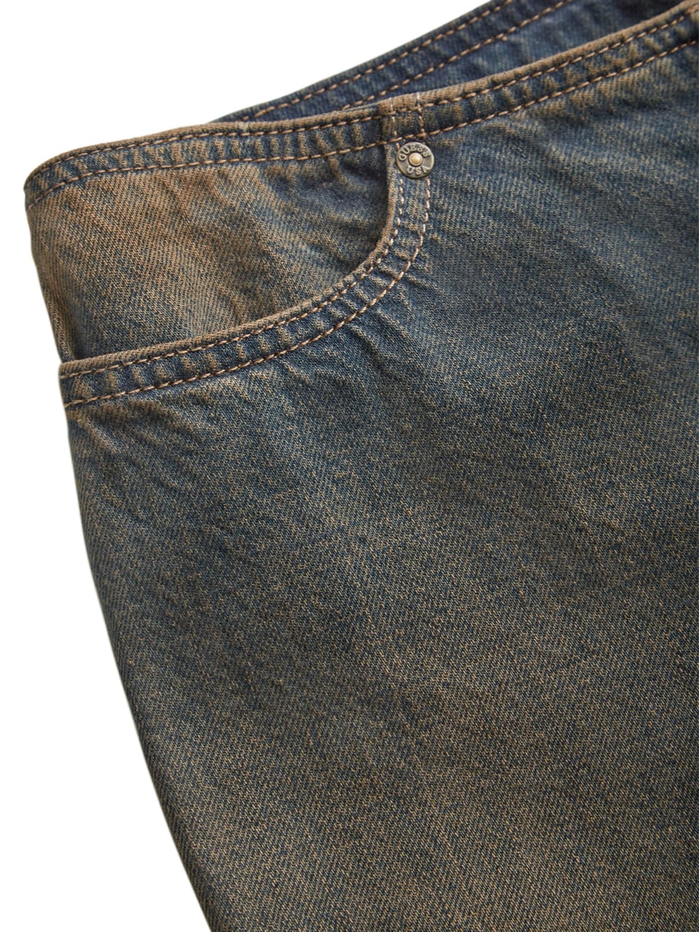 eyelet low-rise denim pants - Image 3