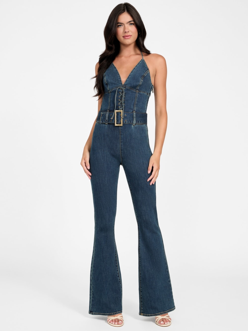 Eco Rebel Halter Denim Jumpsuit - Image 3