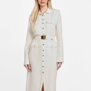Eco Greta Linen-Blend Safari Dress
