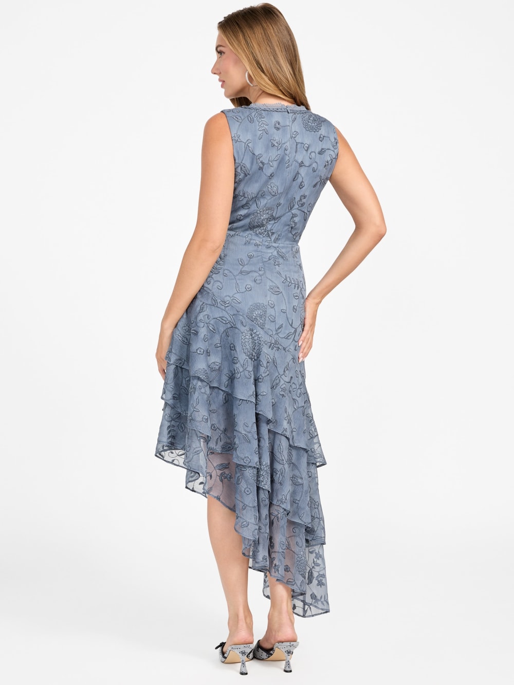 Loren Embossed Tiered Dress - Image 4