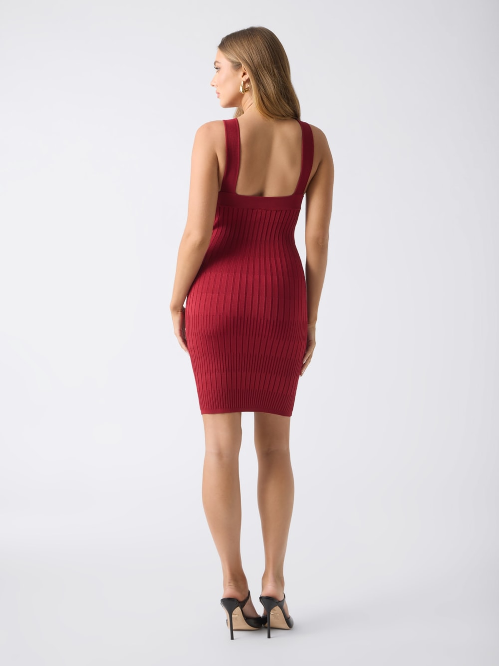 Janet Button Ribbed Sweater Dress - Image 4