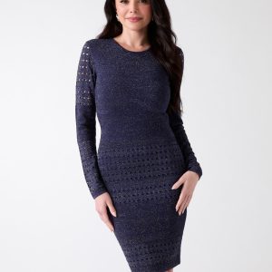 Henley Long-Sleeve Sweater Dress