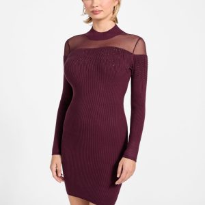 Eco Jeena Rhinestone Sweater Dress