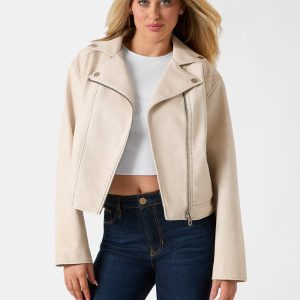 Leather biker jacket