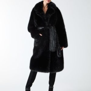 Molly Faux-Fur Wrap Coat