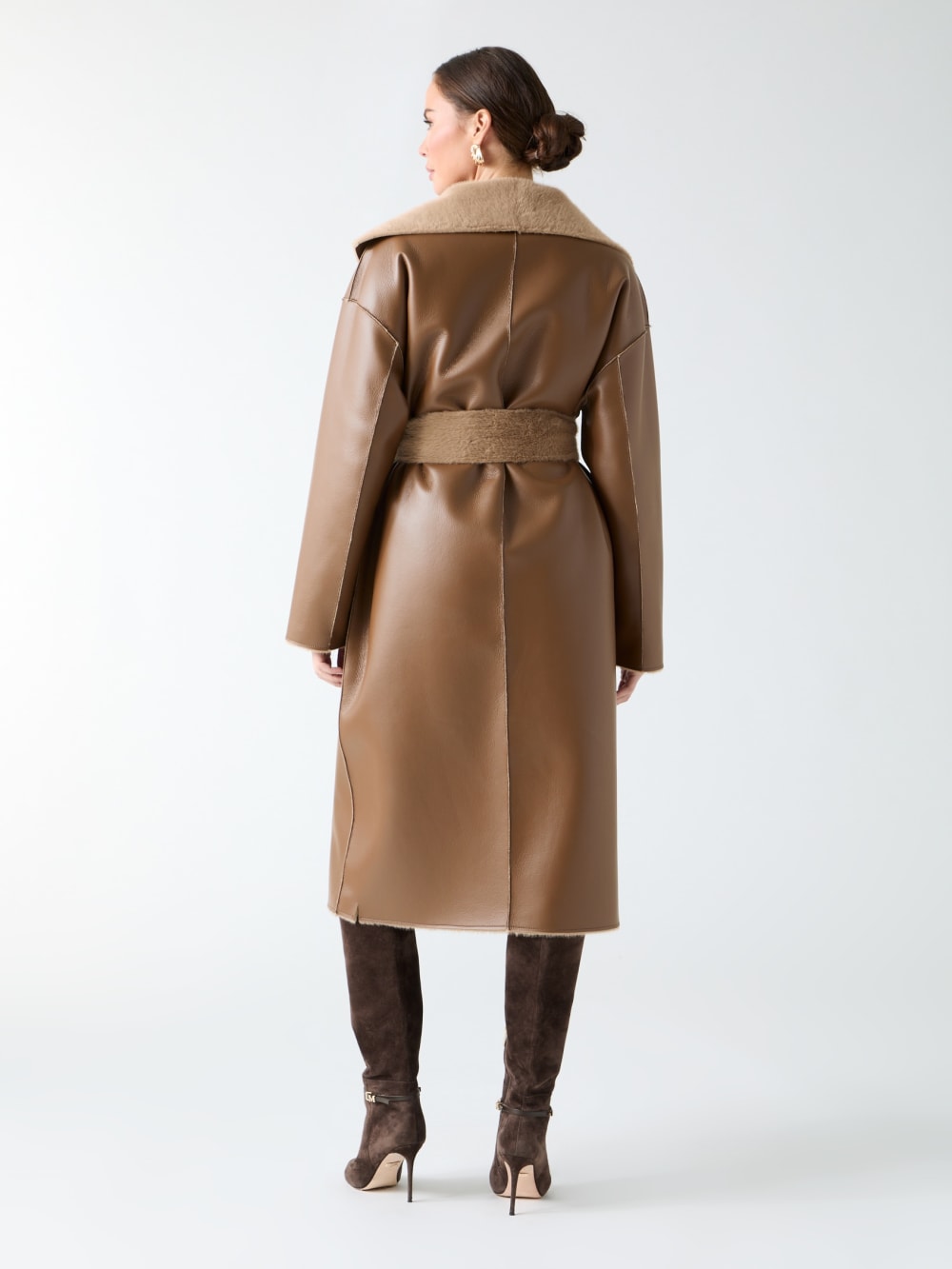 Ines Reversible Faux-Leather Coat - Image 4