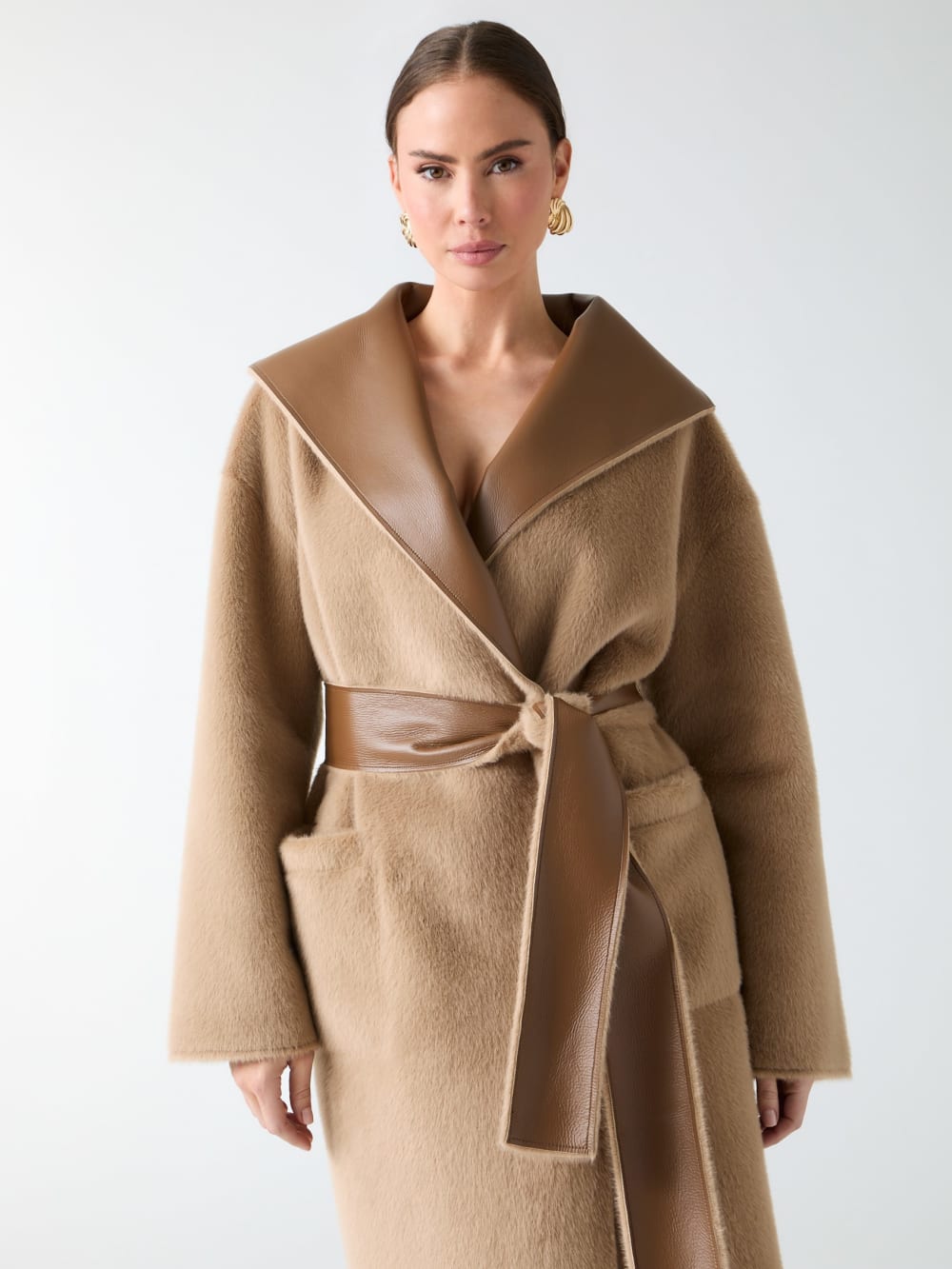 Ines Reversible Faux-Leather Coat - Image 5
