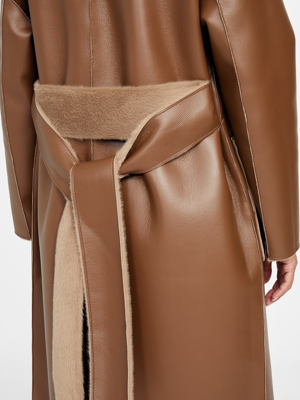 Ines Reversible Faux-Leather Coat - Image 9