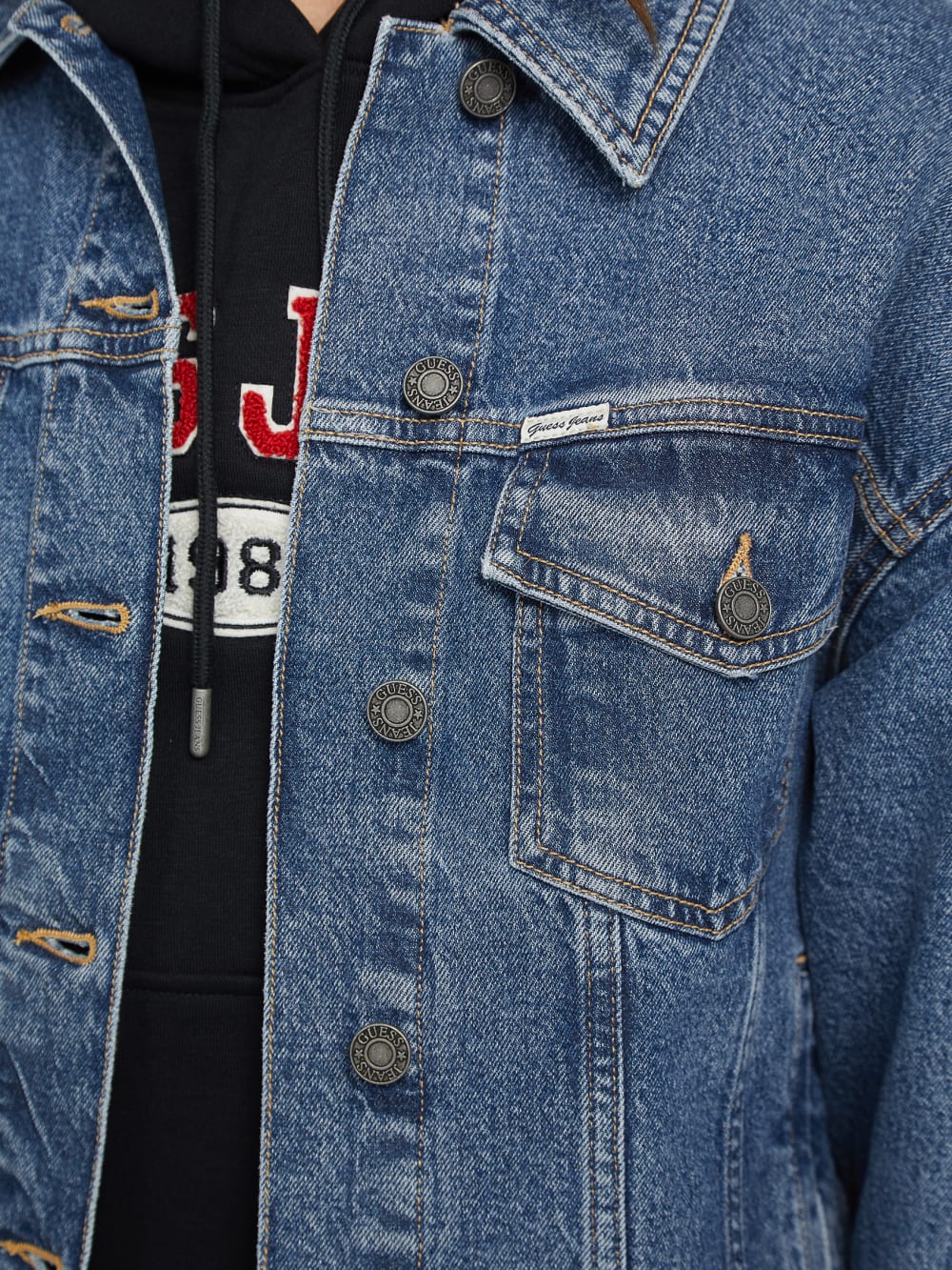 Oversized Denim Trucker Jacket - Image 3