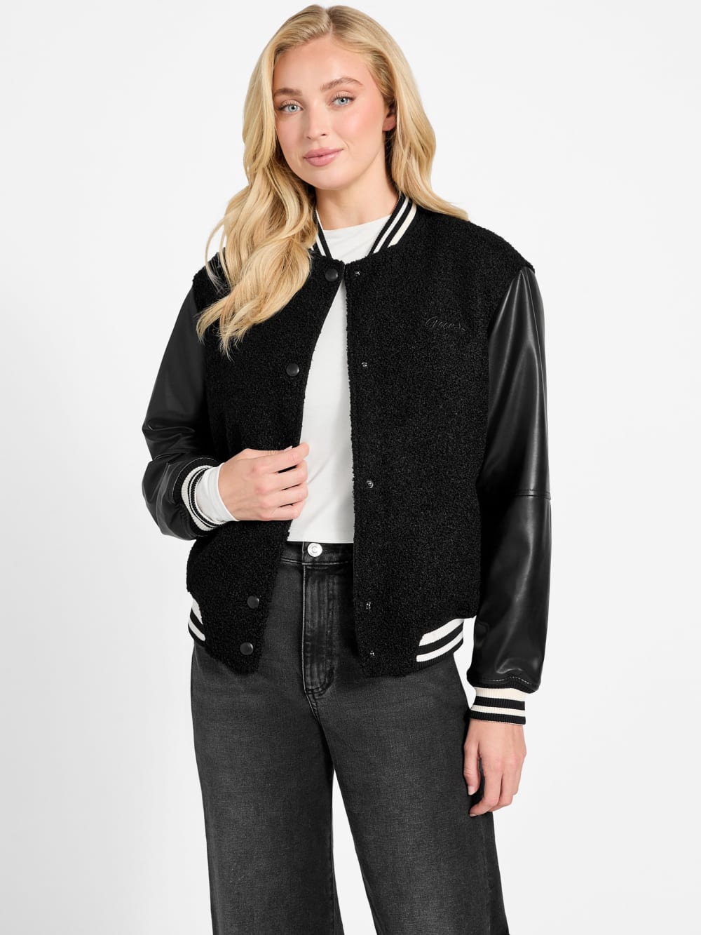 Eco Danielle Boucle Varsity Jacket